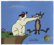 Chuck Jones Signed Limited Edition Cel of the Beloved Pair, Ralph Wolf and Sam Sheepdog